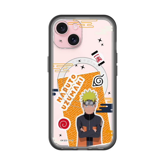 スリムプロテクションプレミアムケース with MagSafe［ NARUTO -ナルト- 疾風伝 - ステッカー - うずまきナルト ］