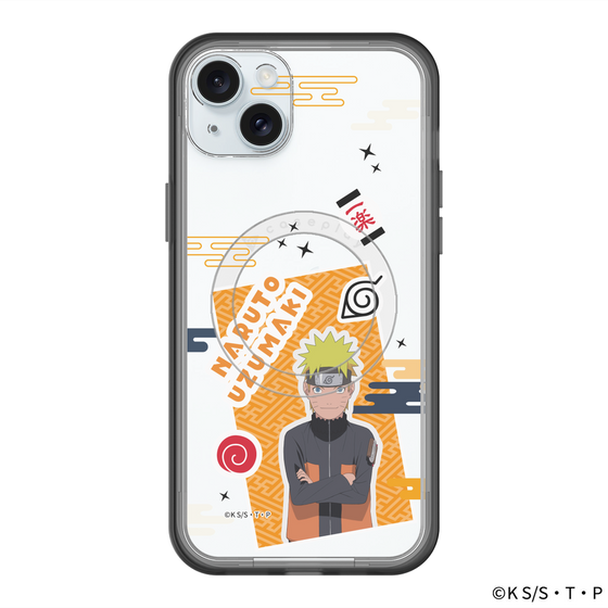 スリムプロテクションプレミアムケース with MagSafe［ NARUTO-ナルト- 疾風伝 - ステッカー - うずまきナルト ］