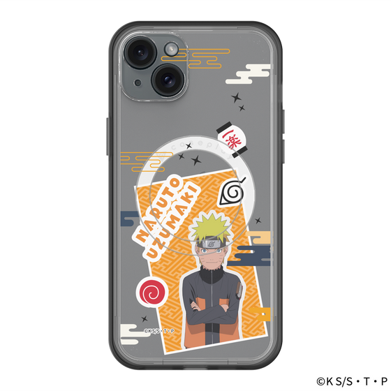スリムプロテクションプレミアムケース with MagSafe［ NARUTO -ナルト- 疾風伝 - ステッカー - うずまきナルト ］