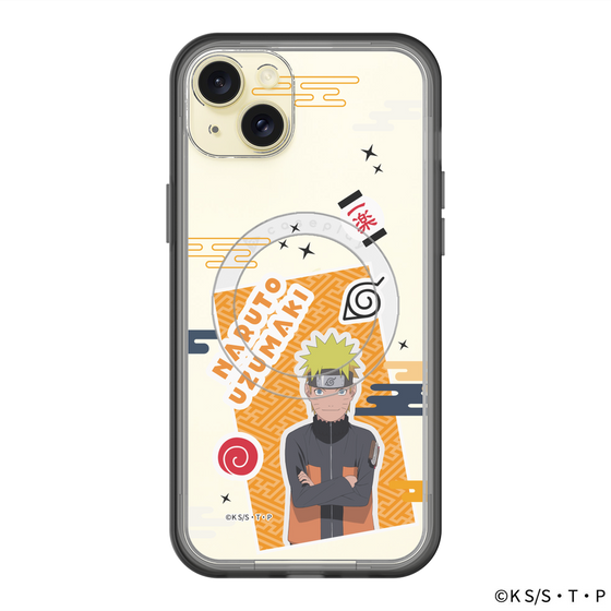 スリムプロテクションプレミアムケース with MagSafe［ NARUTO -ナルト- 疾風伝 - ステッカー - うずまきナルト ］