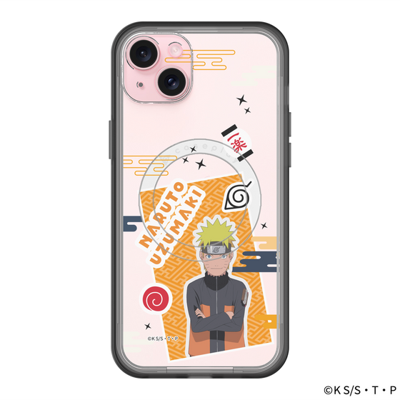 スリムプロテクションプレミアムケース with MagSafe［ NARUTO -ナルト- 疾風伝 - ステッカー - うずまきナルト ］