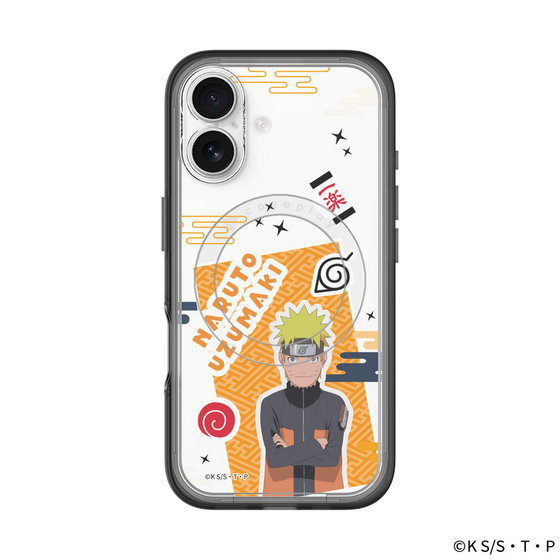 スリムプロテクションプレミアムケース with MagSafe［ NARUTO-ナルト- 疾風伝 - ステッカー - うずまきナルト ］