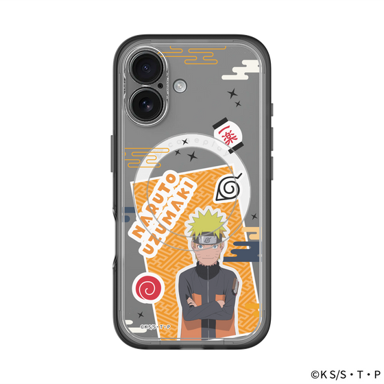 スリムプロテクションプレミアムケース with MagSafe［ NARUTO -ナルト- 疾風伝 - ステッカー - うずまきナルト ］