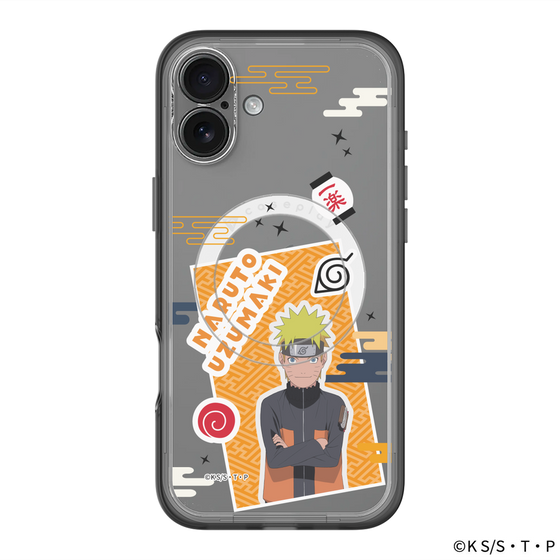 スリムプロテクションプレミアムケース with MagSafe［ NARUTO -ナルト- 疾風伝 - ステッカー - うずまきナルト ］