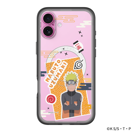 スリムプロテクションプレミアムケース with MagSafe［ NARUTO -ナルト- 疾風伝 - ステッカー - うずまきナルト ］