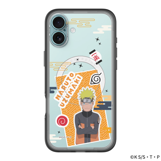 スリムプロテクションプレミアムケース with MagSafe［ NARUTO -ナルト- 疾風伝 - ステッカー - うずまきナルト ］