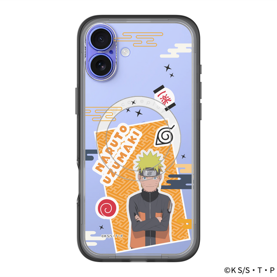 スリムプロテクションプレミアムケース with MagSafe［ NARUTO -ナルト- 疾風伝 - ステッカー - うずまきナルト ］