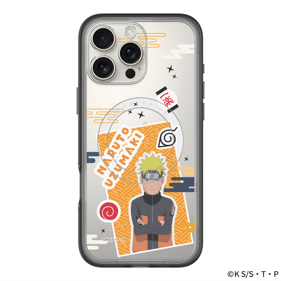 スリムプロテクションプレミアムケース with MagSafe［ NARUTO -ナルト- 疾風伝 - ステッカー - うずまきナルト ］