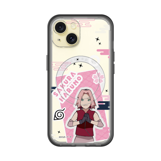 スリムプロテクションプレミアムケース with MagSafe［ NARUTO -ナルト- 疾風伝 - ステッカー - 春野サクラ ］