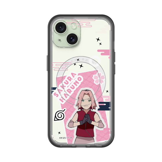 スリムプロテクションプレミアムケース with MagSafe［ NARUTO -ナルト- 疾風伝 - ステッカー - 春野サクラ ］