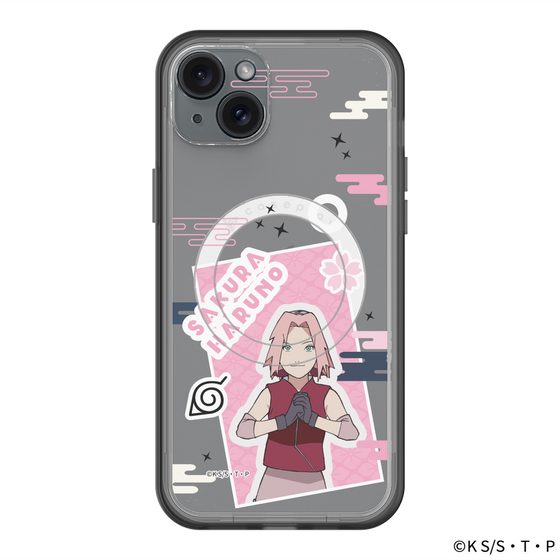 スリムプロテクションプレミアムケース with MagSafe［ NARUTO -ナルト- 疾風伝 - ステッカー - 春野サクラ ］