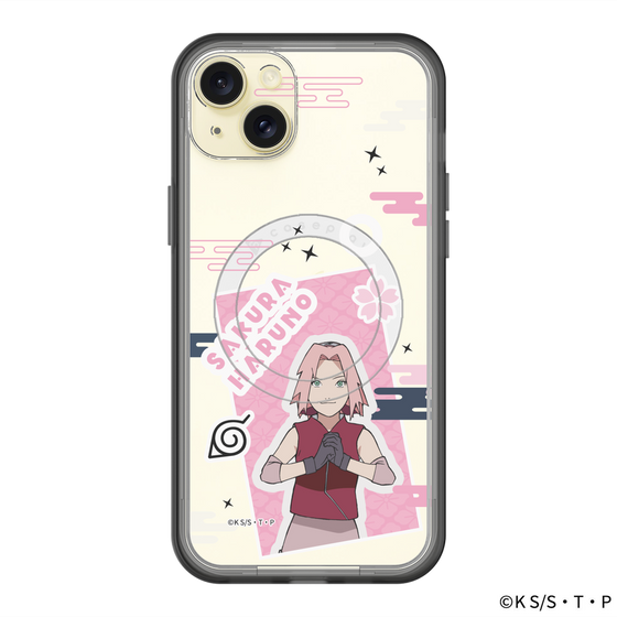 スリムプロテクションプレミアムケース with MagSafe［ NARUTO -ナルト- 疾風伝 - ステッカー - 春野サクラ ］