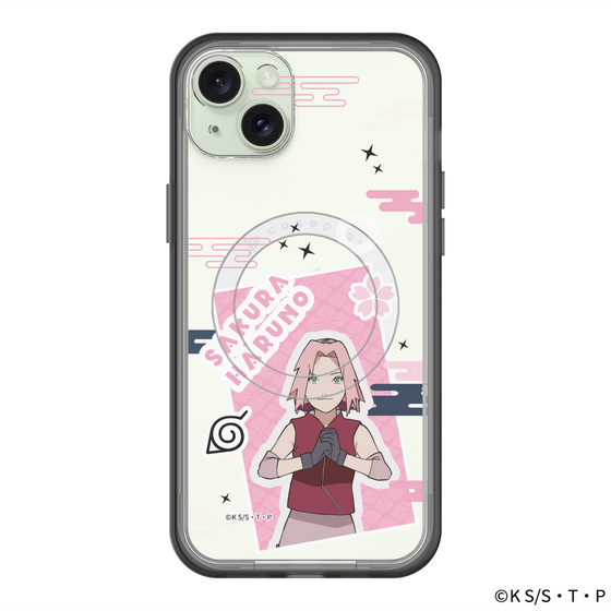 スリムプロテクションプレミアムケース with MagSafe［ NARUTO -ナルト- 疾風伝 - ステッカー - 春野サクラ ］