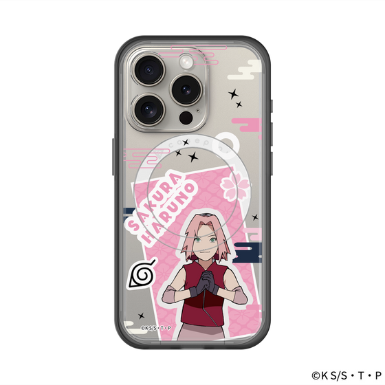 スリムプロテクションプレミアムケース with MagSafe［ NARUTO -ナルト- 疾風伝 - ステッカー - 春野サクラ ］