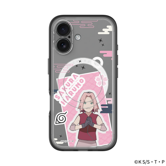 スリムプロテクションプレミアムケース with MagSafe［ NARUTO -ナルト- 疾風伝 - ステッカー - 春野サクラ ］