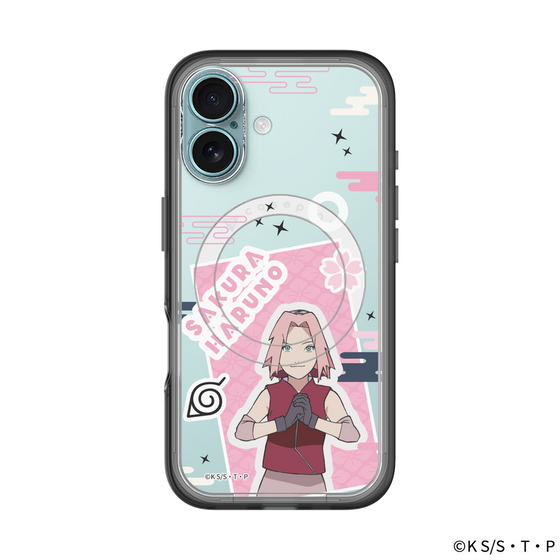 スリムプロテクションプレミアムケース with MagSafe［ NARUTO -ナルト- 疾風伝 - ステッカー - 春野サクラ ］