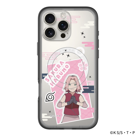 スリムプロテクションプレミアムケース with MagSafe［ NARUTO -ナルト- 疾風伝 - ステッカー - 春野サクラ ］