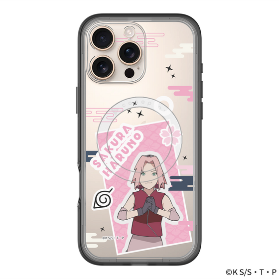 スリムプロテクションプレミアムケース with MagSafe［ NARUTO -ナルト- 疾風伝 - ステッカー - 春野サクラ ］