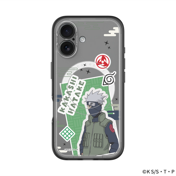 スリムプロテクションプレミアムケース with MagSafe［ NARUTO -ナルト- 疾風伝 - ステッカー - はたけカカシ ］