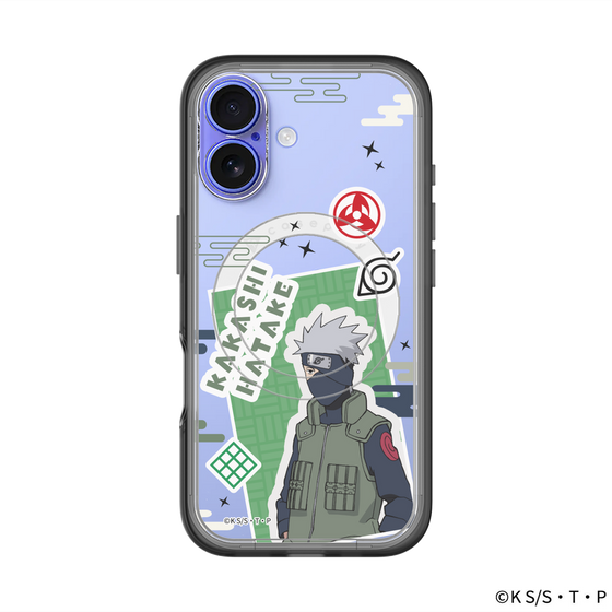 スリムプロテクションプレミアムケース with MagSafe［ NARUTO -ナルト- 疾風伝 - ステッカー - はたけカカシ ］