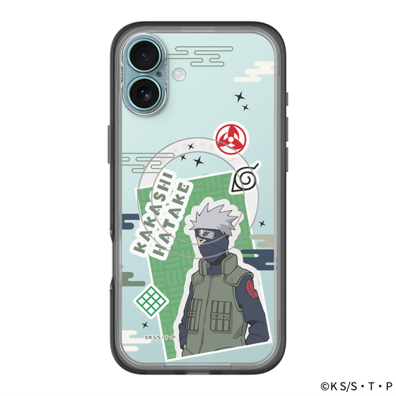 スリムプロテクションプレミアムケース with MagSafe［ NARUTO -ナルト- 疾風伝 - ステッカー - はたけカカシ ］