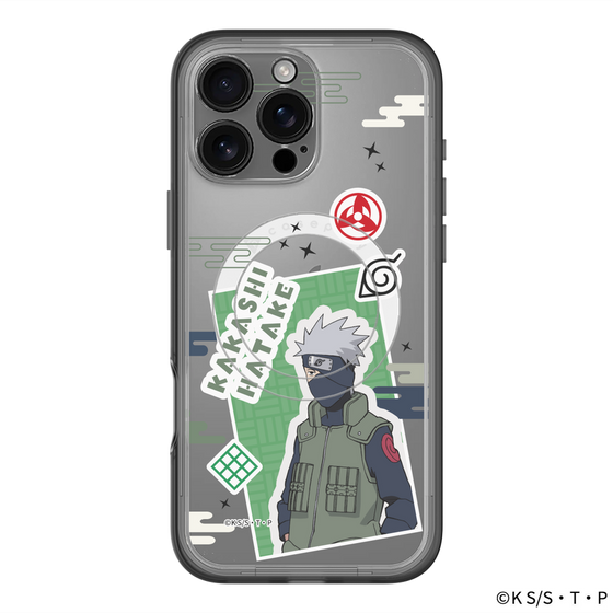 スリムプロテクションプレミアムケース with MagSafe［ NARUTO -ナルト- 疾風伝 - ステッカー - はたけカカシ ］