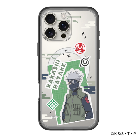 スリムプロテクションプレミアムケース with MagSafe［ NARUTO -ナルト- 疾風伝 - ステッカー - はたけカカシ ］