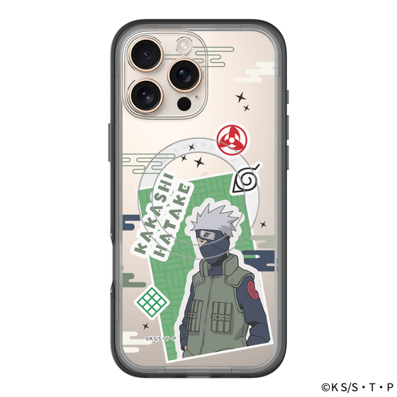スリムプロテクションプレミアムケース with MagSafe［ NARUTO -ナルト- 疾風伝 - ステッカー - はたけカカシ ］