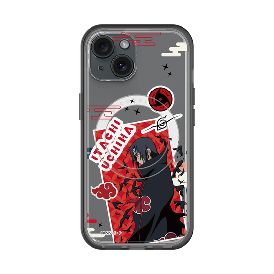 スリムプロテクションプレミアムケース with MagSafe［ NARUTO -ナルト- 疾風伝 - ステッカー - うちはイタチ ］