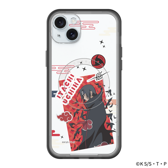 スリムプロテクションプレミアムケース with MagSafe［ NARUTO-ナルト- 疾風伝 - ステッカー - うちはイタチ ］