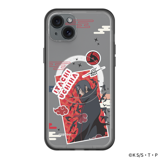 スリムプロテクションプレミアムケース with MagSafe［ NARUTO -ナルト- 疾風伝 - ステッカー - うちはイタチ ］