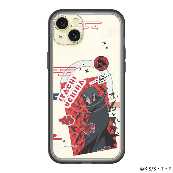 スリムプロテクションプレミアムケース with MagSafe［ NARUTO -ナルト- 疾風伝 - ステッカー - うちはイタチ ］