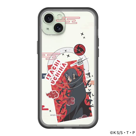 スリムプロテクションプレミアムケース with MagSafe［ NARUTO -ナルト- 疾風伝 - ステッカー - うちはイタチ ］