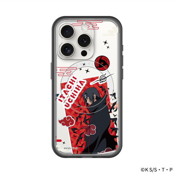 スリムプロテクションプレミアムケース with MagSafe［ NARUTO-ナルト- 疾風伝 - ステッカー - うちはイタチ ］