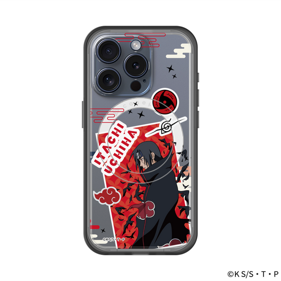 スリムプロテクションプレミアムケース with MagSafe［ NARUTO -ナルト- 疾風伝 - ステッカー - うちはイタチ ］