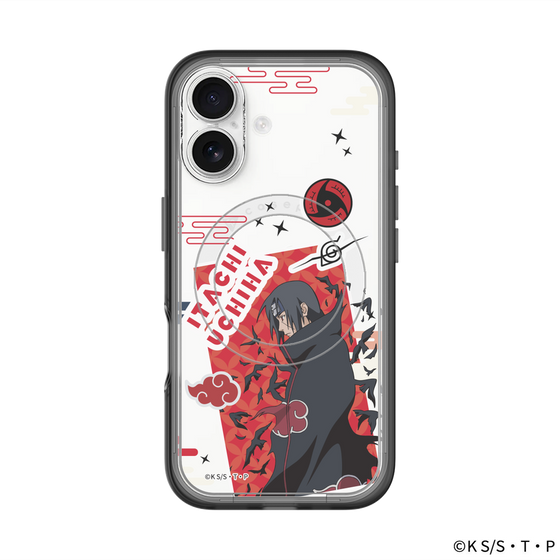 スリムプロテクションプレミアムケース with MagSafe［ NARUTO-ナルト- 疾風伝 - ステッカー - うちはイタチ ］