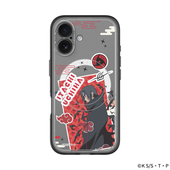 スリムプロテクションプレミアムケース with MagSafe［ NARUTO -ナルト- 疾風伝 - ステッカー - うちはイタチ ］