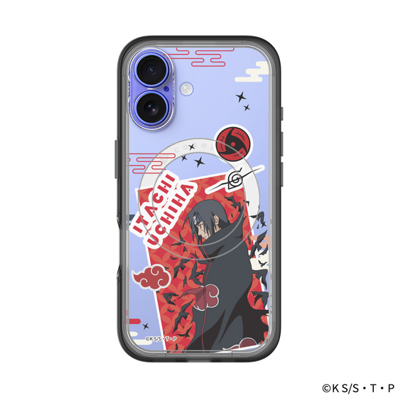 スリムプロテクションプレミアムケース with MagSafe［ NARUTO -ナルト- 疾風伝 - ステッカー - うちはイタチ ］