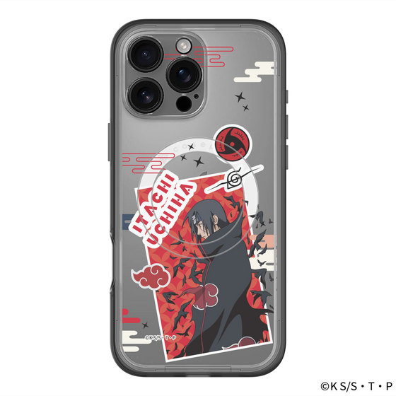 スリムプロテクションプレミアムケース with MagSafe［ NARUTO -ナルト- 疾風伝 - ステッカー - うちはイタチ ］