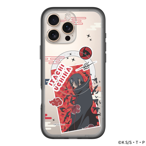 スリムプロテクションプレミアムケース with MagSafe［ NARUTO -ナルト- 疾風伝 - ステッカー - うちはイタチ ］