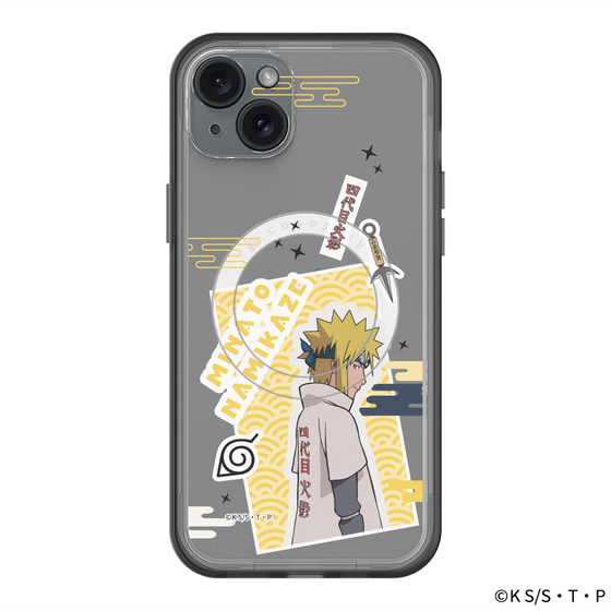 スリムプロテクションプレミアムケース with MagSafe［ NARUTO -ナルト- 疾風伝 - ステッカー - 波風ミナト ］