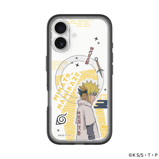 スリムプロテクションプレミアムケース with MagSafe［ NARUTO-ナルト- 疾風伝 - ステッカー - 波風ミナト ］