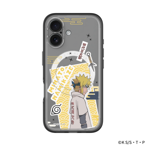 スリムプロテクションプレミアムケース with MagSafe［ NARUTO -ナルト- 疾風伝 - ステッカー - 波風ミナト ］