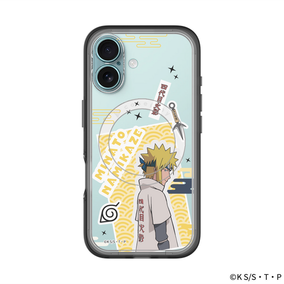 スリムプロテクションプレミアムケース with MagSafe［ NARUTO -ナルト- 疾風伝 - ステッカー - 波風ミナト ］