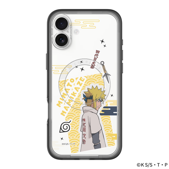 スリムプロテクションプレミアムケース with MagSafe［ NARUTO-ナルト- 疾風伝 - ステッカー - 波風ミナト ］