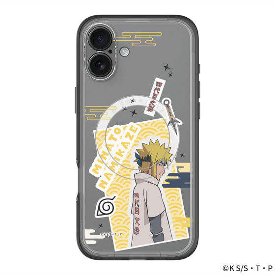 スリムプロテクションプレミアムケース with MagSafe［ NARUTO -ナルト- 疾風伝 - ステッカー - 波風ミナト ］