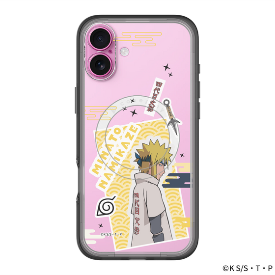 スリムプロテクションプレミアムケース with MagSafe［ NARUTO -ナルト- 疾風伝 - ステッカー - 波風ミナト ］