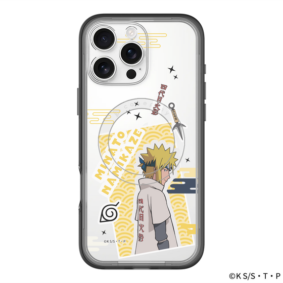 スリムプロテクションプレミアムケース with MagSafe［ NARUTO-ナルト- 疾風伝 - ステッカー - 波風ミナト ］