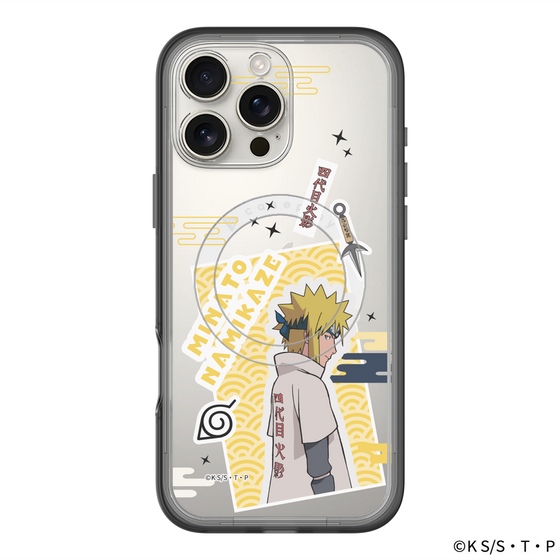 スリムプロテクションプレミアムケース with MagSafe［ NARUTO -ナルト- 疾風伝 - ステッカー - 波風ミナト ］