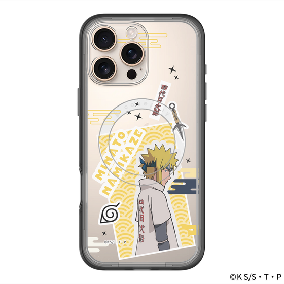 スリムプロテクションプレミアムケース with MagSafe［ NARUTO -ナルト- 疾風伝 - ステッカー - 波風ミナト ］